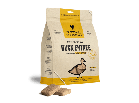 Vital Essentials Dog Freeze-Dried Mini Patties Duck 14oz.