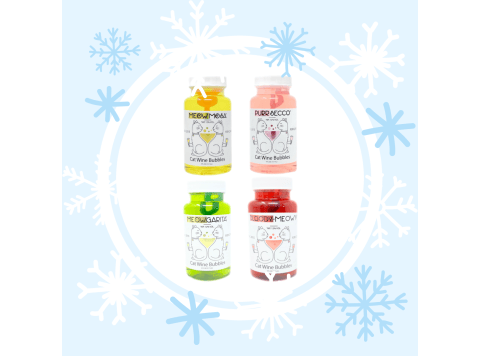 Purrsecco Cat Wine Bubbles Non-Toxic Catnip Bubbles for Cats