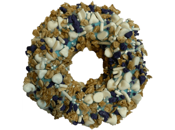 Gourmet Donut, Crunchy Cobbler Blueberry Yogurt Gourmet Donut Dog Treat