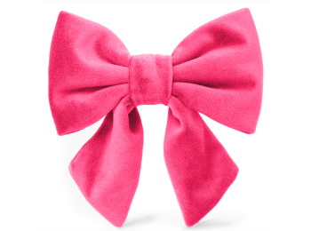 Hot Pink Velvet Lady Dog Bow Small