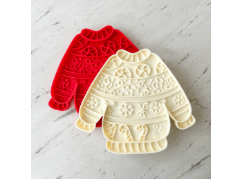 ugly holiday sweater lick mat | cranberry bark