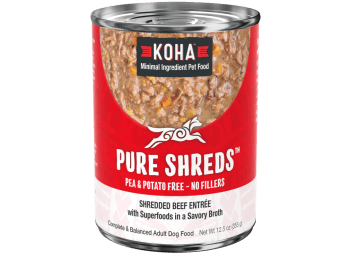 Koha Dog Grain Free Shredded Beef 12.5oz. (Case of 12)