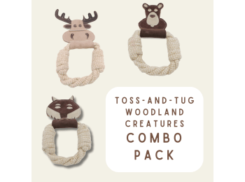 All Natural, Triple Stitched Pet Tug Toy. Durable, pet-safe Combo