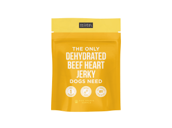 The Only Dehydrated Beef Heart Jerky Dogs Need 4 oz bag
