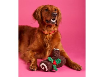 Yule Log Interactive Snuffle Holiday Dog Toy
