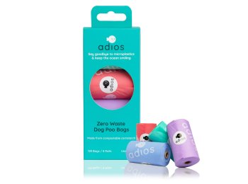 Compostable Dog Poo Bags - 8 Rolls in Rainbow (120 Bags)