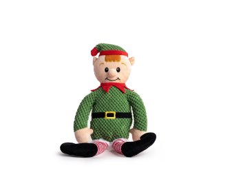 Christmas Elf Floppy Plush Dog Toy
