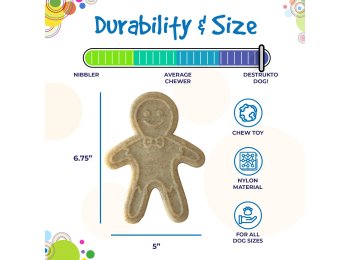 Gingerbread Man Christmas Nylon Chew Toy