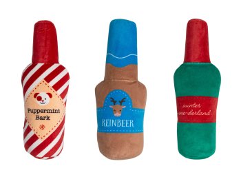 Holiday Spirits Christmas Dog Toys, Set of 3