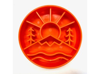 Great Outdoors Design eBowl Enrichment Slow Feeder Bowl for Orange
