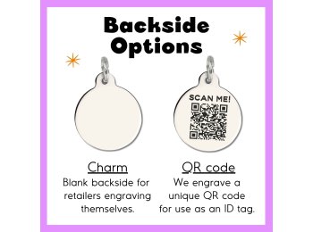 Gold Dog ID Tag with Personalized QR Code - Drama Queen Engraved QR Code