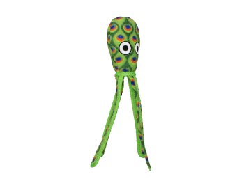 Tuffy Ocean Squid - Green, Durable, Tough, Squeaky Dog Toy