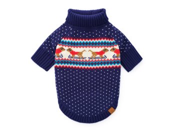 Gray Malin x TFD Hit the Slopes Holiday Dog Sweater M
