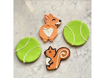 All the Dog Things Tennis Ball 4" Packaged
