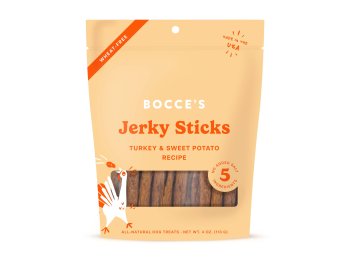 Bocce's Bakery Turkey Grazers Jerky Sticks Dog Treats 4oz