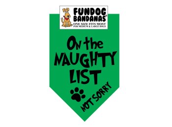 5 Pack - On the Naughty List- Not Sorry Bandana