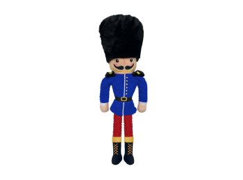 Christmas Nutcracker Floppy Plush Dog Toy