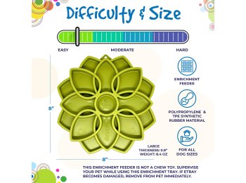 Mandala Design eTray Enrichment Tray for Dogs Blue