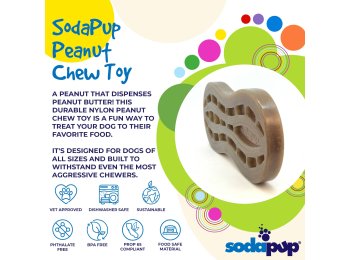 SP Nylon Peanut Chew Toy - Medium/Large - Brown