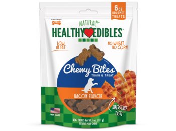 Nylabone Healthy Edibles Chewy Bites Soft Dog Treats Bacon, 6 oz 1 ct