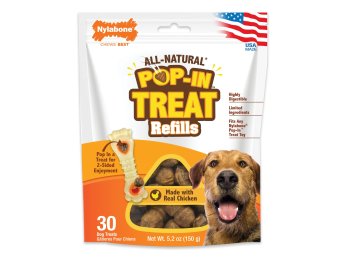 Nylabone All-Natural Pop-In Dog Treat Refills Chicken Pop-In 1ea/All Sizes