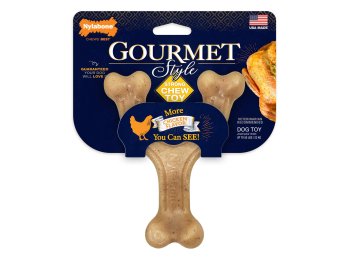Nylabone Gourmet Style Strong Wishbone Dog Chew Toy Chicken 1ea/Large/Giant - Up To 50 lb