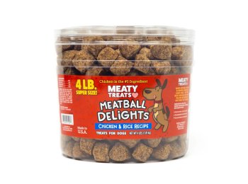 Meaty Treats Meatball Delights Chicken/Rice 4Lbs.
