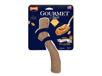Nylabone Gourmet Style Strong Stick Dog Chew Toy Peanut Butter 1ea/XL/Souper - 50+ lb