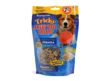 Omega Paw Tricky Treat Ball Dog Treats Chicken 1ea/7 oz