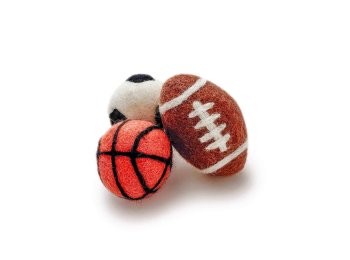 Sporty Pet Eco Toys/Fresheners - Set of 3 With Bag