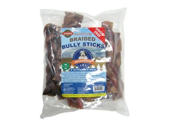 Lennox Natural Braided Bully Sticks 6" Odor Free 16oz.