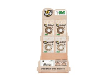 A & E Cages LoLo Pets Bakery Dog Treat Bakery Board Display 1ea/86Pc