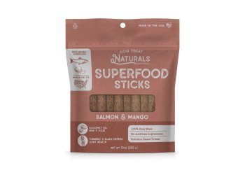 Dog Treat Naturals Dog Superfood Sticks Salmon & Mango 10Oz