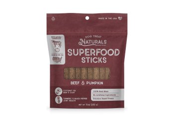 Dog Treat Naturals Dog Superfood Sticks Beef & Pumpkin 10Oz