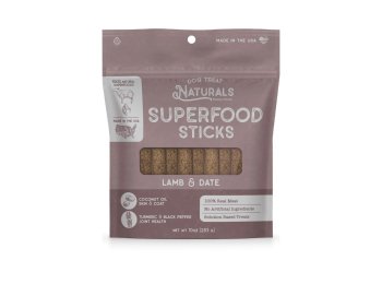 Dog Treat Naturals Dog Superfood Sticks Lamb & Date 10Oz