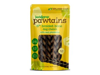 Jack & Pup Dog 14.4oz. Pawtains 6" Braided 6 Count