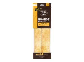 Earth Animal Dog No Hide Strips Peanut Butter 4 Pack