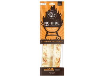 Earth Animal Dog No-Hide BBQ Strips Chicken/Turkey 4pack