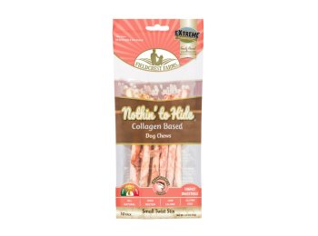 Fieldcrest Farms Nothin' to Hide Collagen Twist Stix Dog Chew Salmon, 1ea/Small, 10 pk