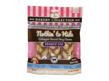 Fieldcrest Farms Nothin' To Hide Bakery Collection Dog Treat Braided Stix, Beef, 1ea/5.5 in, 3 pk