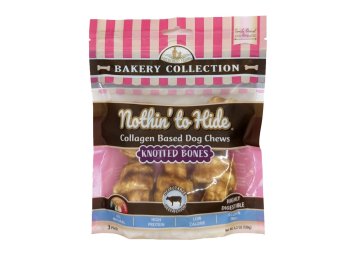 Fieldcrest Farms Nothin' To Hide Bakery Collection Dog Treat Knotted Bone, Beef, 1ea/4 in, 3 pk