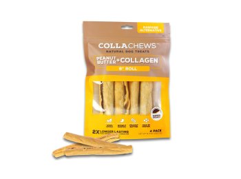Collachews Collagen Roll Peanut Butter 6in. 4Pk