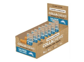 Collachews Collagen Roll PDQ Display Salmon 6in. 30 Count