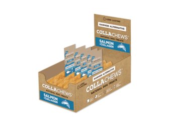 Collachews Collagen Roll PDQ Display Salmon 9in. 20 Count