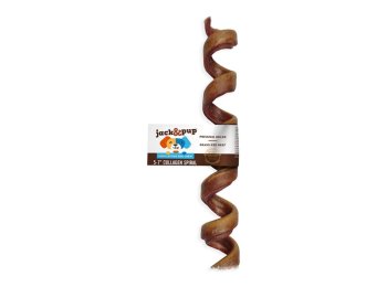Jack & Pup Dog 5-7" Collagen Spiral 20 Count Display Box