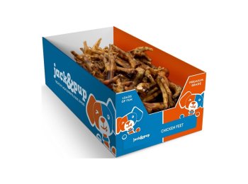 Jack & Pup Dog Chicken Feet 75 Count Display Box