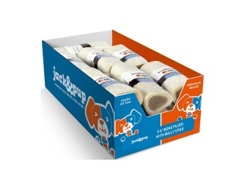 Jack & Pup Dog 5-6" Filled Bone Bully 12 Count Display Box