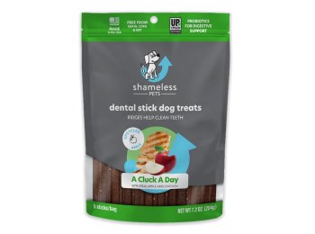 Shameless Dog Dental Sticks Chicken/Apples 7.2oz.
