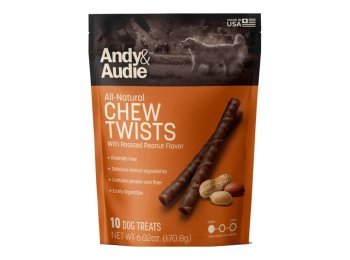Andy & Audie Alternative Twist Chews For Dogs Nut Small-10 Count 6.02oz.