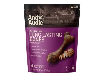 Andy & Audie Alternative Bone Chews For Dogs Medium-4 Count 11.3oz.
